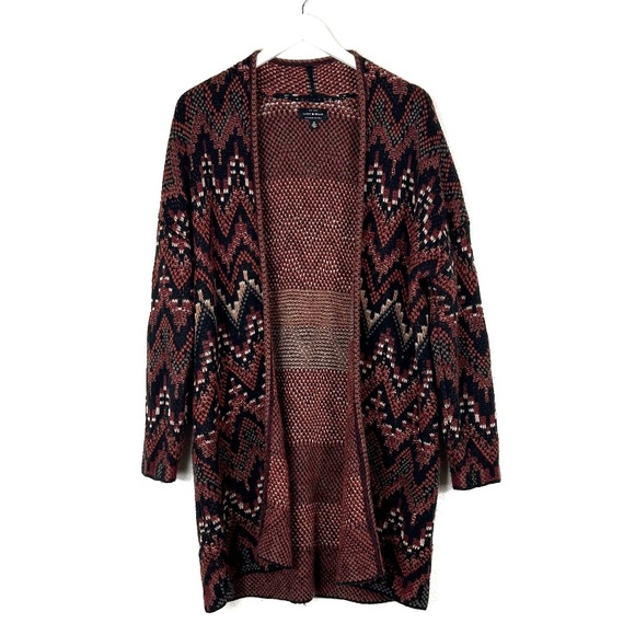 Lucky Brand knitted wool blend mid length cardigan sweater size M medium - Picture 1 of 7